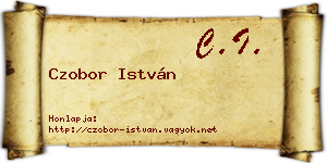 Czobor István névjegykártya