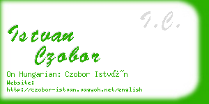 istvan czobor business card